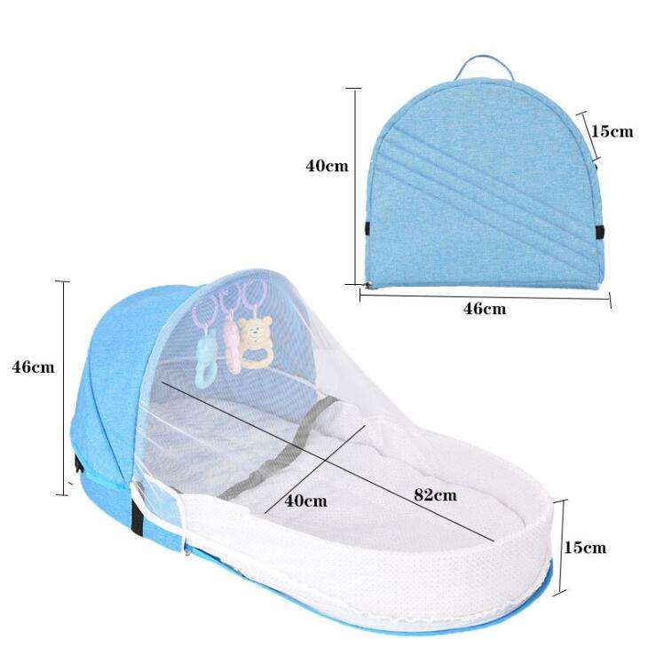 Portable folding crib mosquito proof crib