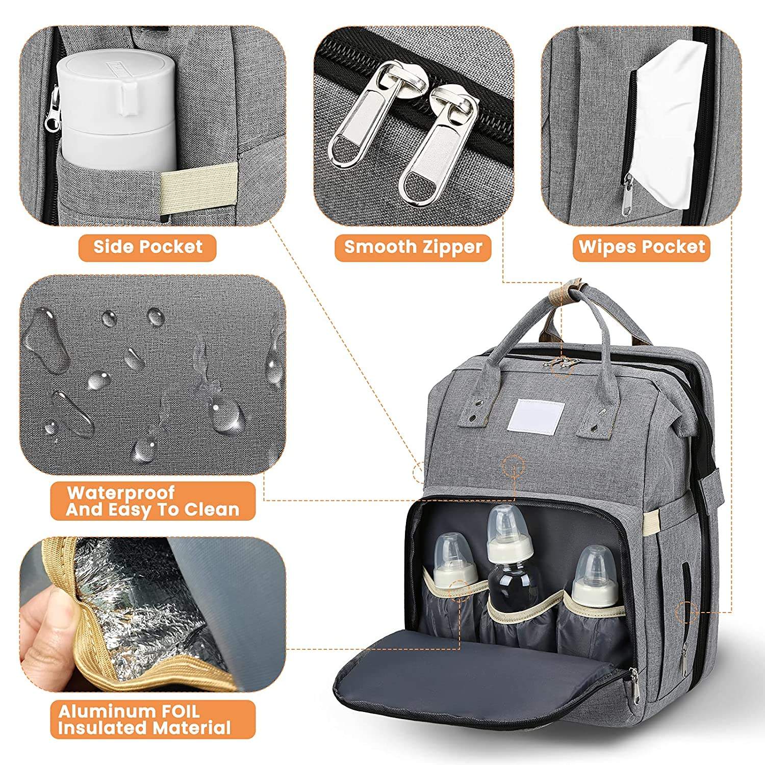 New Multifunctional Travel Back Pack Maternity Baby Changing Bags Baby Backpack Mommy Nappy Diaper Bag With Changing Station