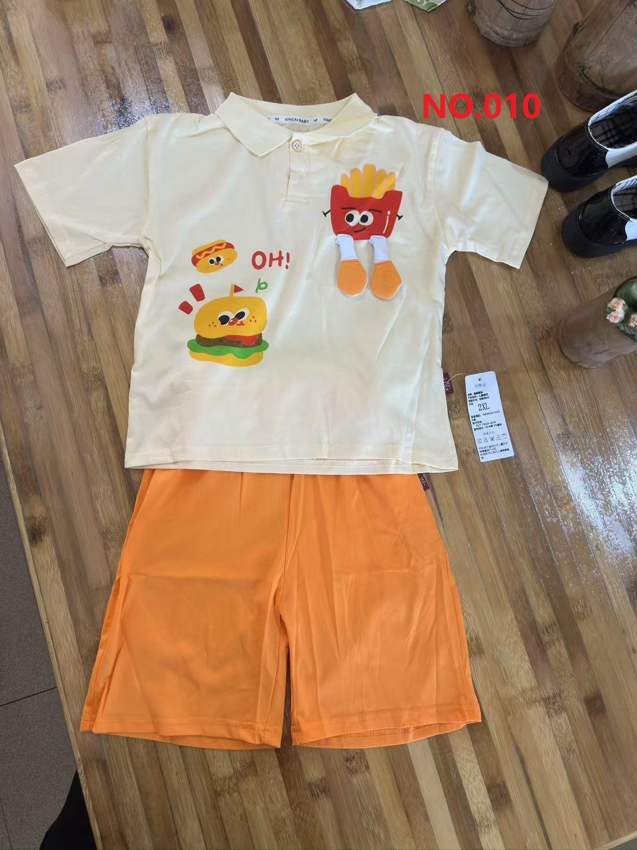 Hot selling high quality children's T-shirt short-sleeved suit small suit