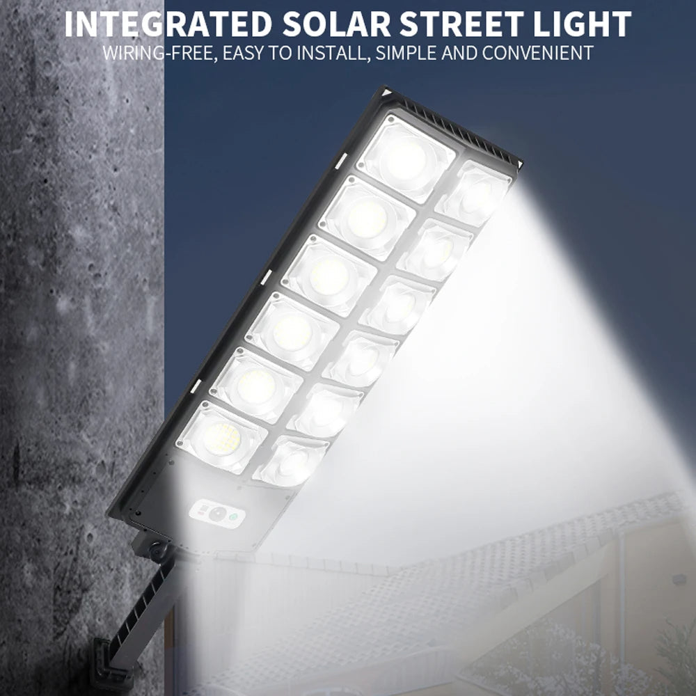 504LED Solar Street Light Double Row Solar Garden Light Induction Wall Lamp Outdoor Lighting